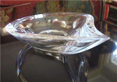 ORREFORS SWEDEN GLASS DROP BOWL 9 7/8 Martti Rytkönen SCANDINAVIAN 