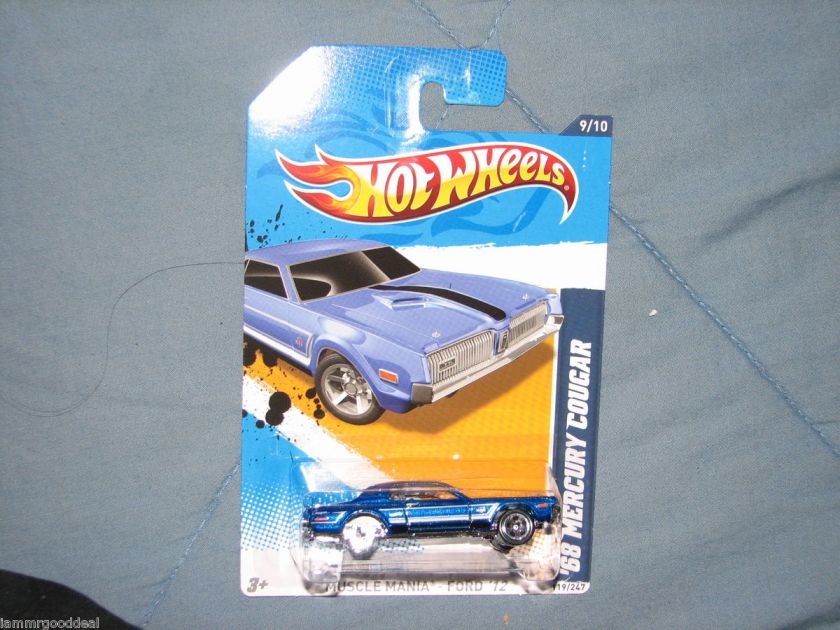 2012 Hot Wheels 68 Mercury Cougar Missing Rear Wheels Error Variation 