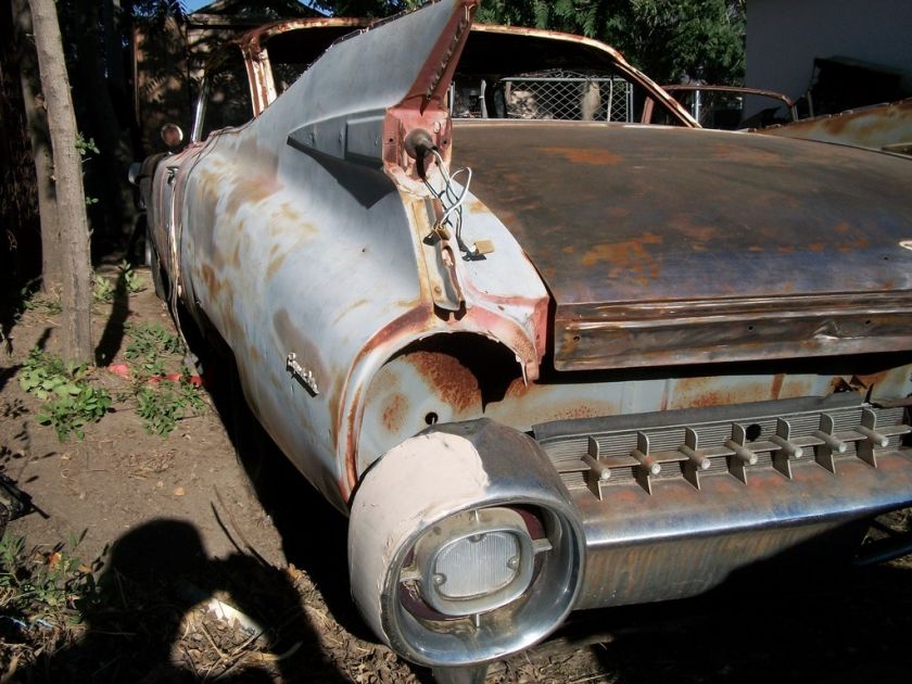 1959 Cadillac Coupe de Ville convertible left Drivers rear 