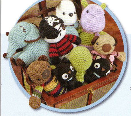   Miniature Crochet Patterns BEAR CAT ELEPHANT Cute Little Animals Book