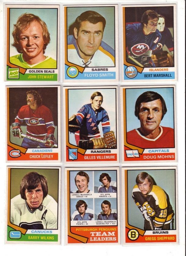 1974 75 OPC FLOYD SMITH CO #176 Buffalo Sabres NRMT MT  