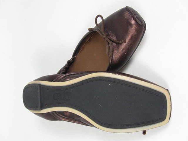 MIA Dark Bronze Classic Leather Flats Shoes Sz 6M  