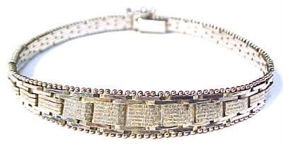 Sterling Silver Graduated Riccio Bracelet; Italy 7 1/4 NEW  