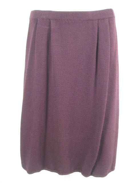 Designer Purple A Line Sweater Knit Skirt 8  