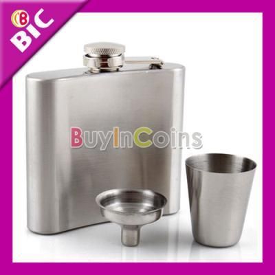 Stainless Steel Wine Kit Cup 1oz + Pot 5oz + Funnel  