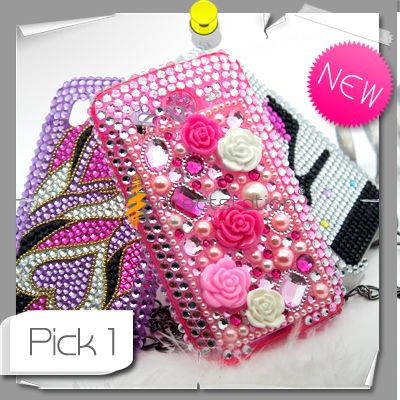 BLING Rhinestone SKIN CASE COVER AT&T HTC Inspire 4G  