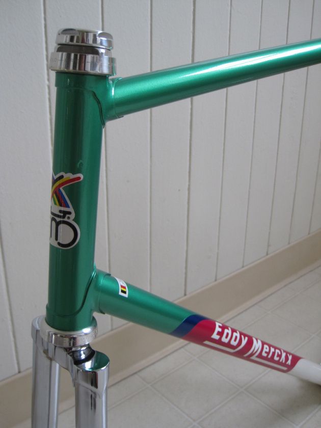 EDDY MERCKX Track Pista Frame + Campagnolo C Record bits   58cm 