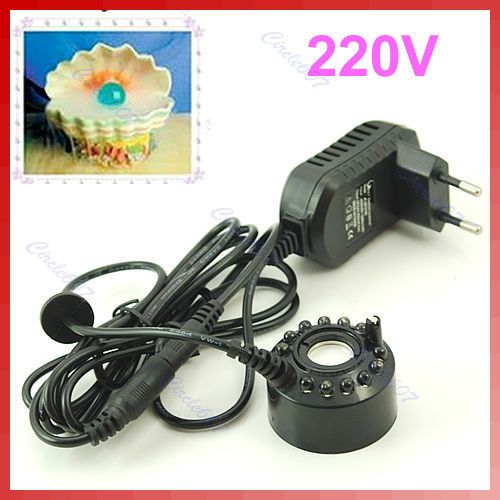 12 LED Ultrasonic Mist Maker Fogger Water Fountain Pond  