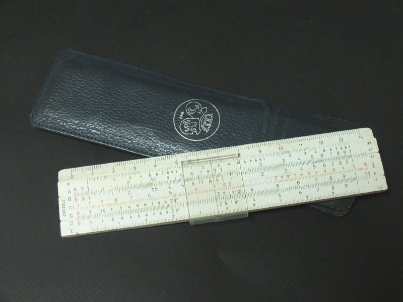 OLD JUBILEE GERMAN FABER CASTELL BASF SLIDE RULE CASE  