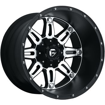 20x14 Machined Black Wheel Fuel Hostage 6x135 6x5.5  