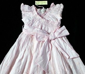 Luna Luna Copenhagen ~RARE Pink Smocked Crossover Butterfly Bow 