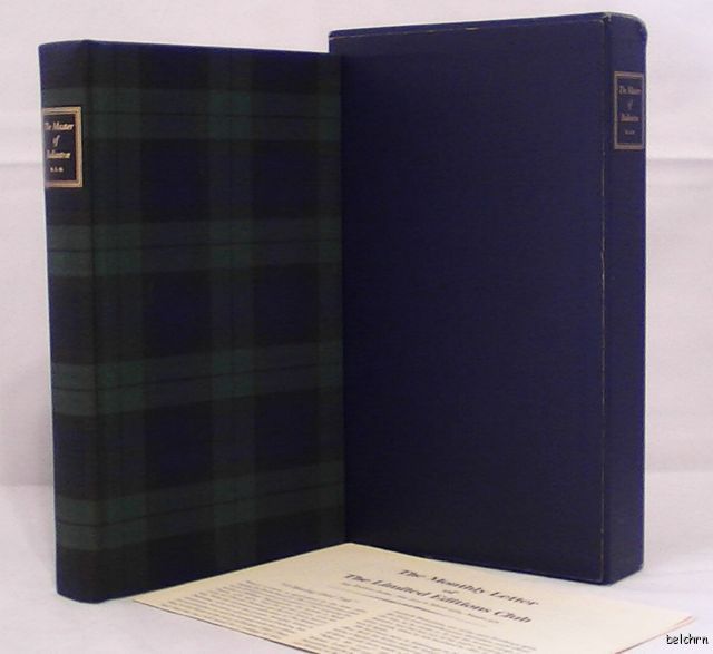 Master of Ballantrae   Limited Editions Club   Signed   Illustrated 