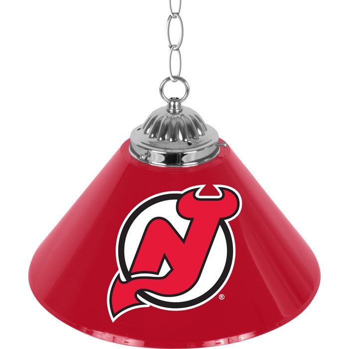 Officially Licensed   NHL New Jersey Devils Single Shade Bar Lamp   14 