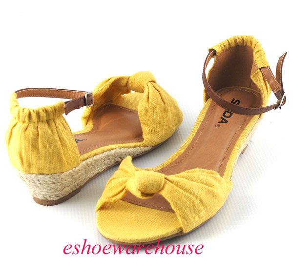   Summer Breeze Espadrilles Low Wedge Sandals Shoes Closed Back  