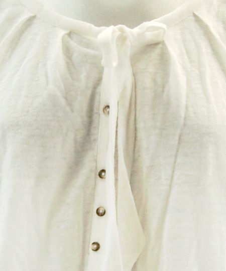 Joie NEW Womens Ivory Tunic 3/4 Sleeve Shirt Top M  