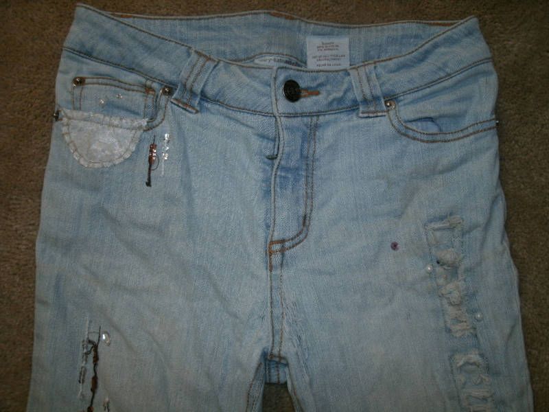 MARY KATE & ASHLEY girls DISTRESS DENIM JEANS sz 12  