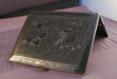 VERY ORNATE   ORIENTAL  CIGARETTE CASE  