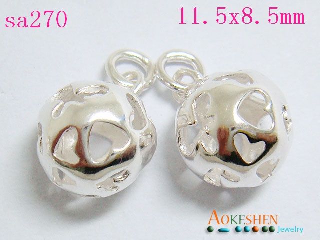 3pcs Various 925 sterling silver dangle bracelet necklace beads 