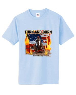 Turn and Burn Barrel Racing T Shirt S 6x Choose Color  