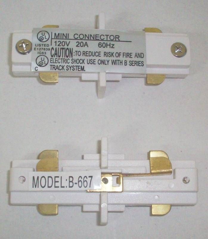 Track Light Lighting System Straight 3 Wire Connectors  