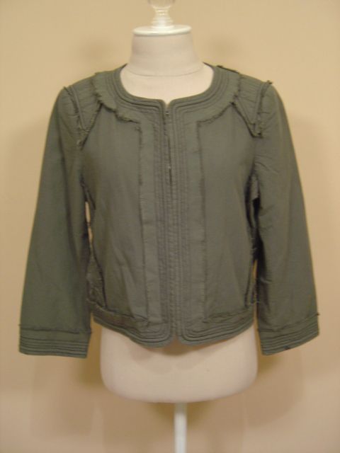 Elizabeth and James Olive Green Band Jacket Sz 10 NWT $395  