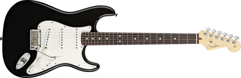 Fender American Standard Stratocaster Electric Guitar, Black   Strat 