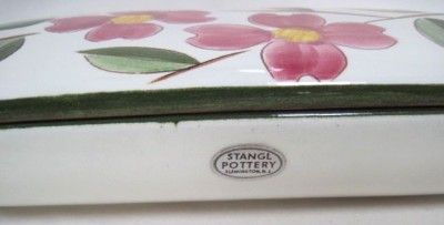 1948 52 Stangl Pottery Hand Carved & Hand Painted Dogwood Cigarette 