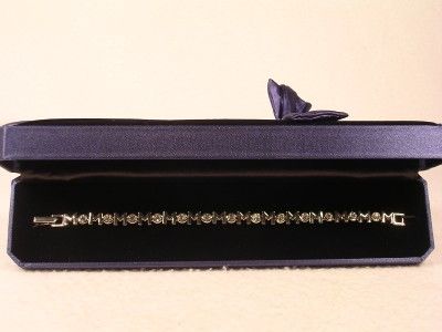 Tennis Bracelet Silvertone MOM all around  NIB  