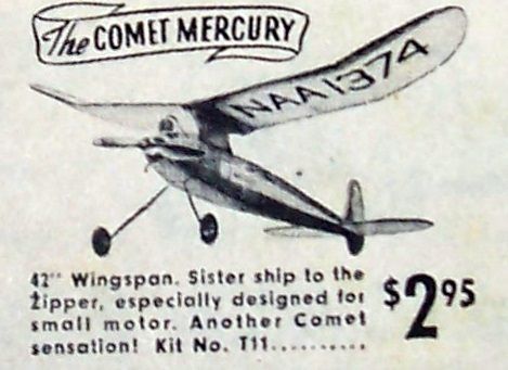   Goldberg OT Free Flight Comet Model Airplane Kit PLAN & Patterns