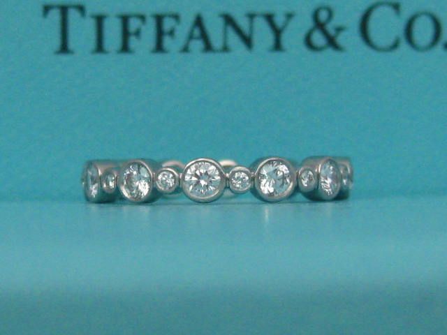 TIFFANY & CO. JAZZ WEDDING PLATINUM PT950 DIAMOND BAND RING SIZE 4.5 