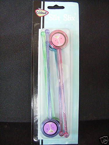 Cocktail Martini Cosmopolitan Party Drink STIR STICKS  