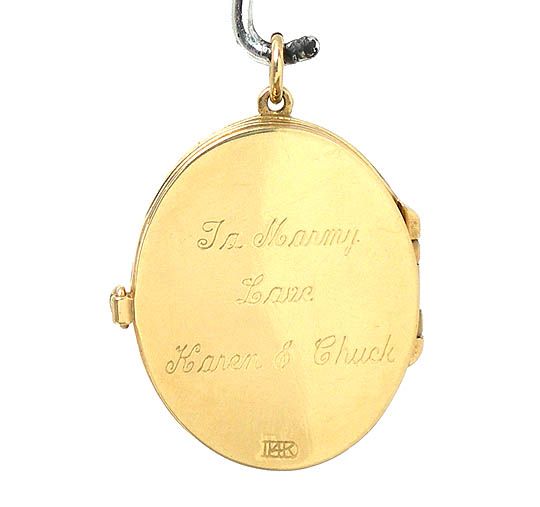 BEAUTIFUL 14k YELLOW GOLD, TURQUOISE & ENAMEL QUEEN LOCKET CHARM 