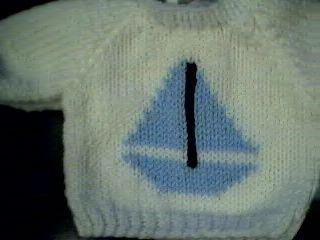 Sailboat Sweater Handmade for 16 inch Cabbage Patch Kid  