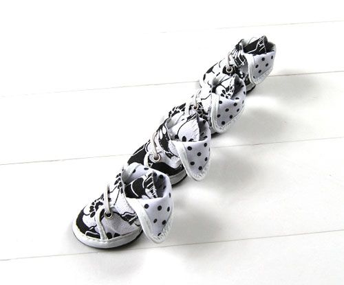 Print Canvas Sport Dog Pet Shoe Boots Sneaker Any Size  