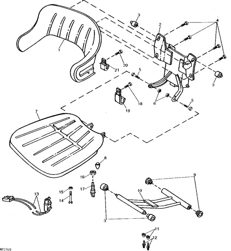 John Deere Seat F910 F911 F915 F925 F930 F935 Mower  