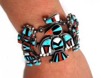 Freddie Maloney & Betty Natachu Navajo Zuni Cuff Good 1  