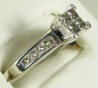 HiEnd 14K Gold 1.00ctw H VS Princess Diamond Engagement Ring Retail $ 