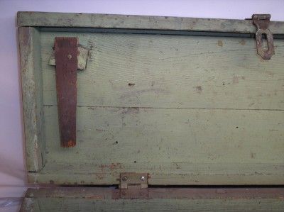 Antique Primitive Wood Tool Chest Toolbox Storage Case Carpenters 