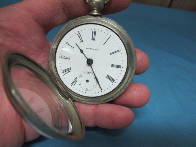 Antique 1888 Broadway Waltham Key Wind Pocket Watch   