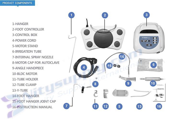   Optic LED Handpiece Dental Implant Surgery Motor Complete SET  