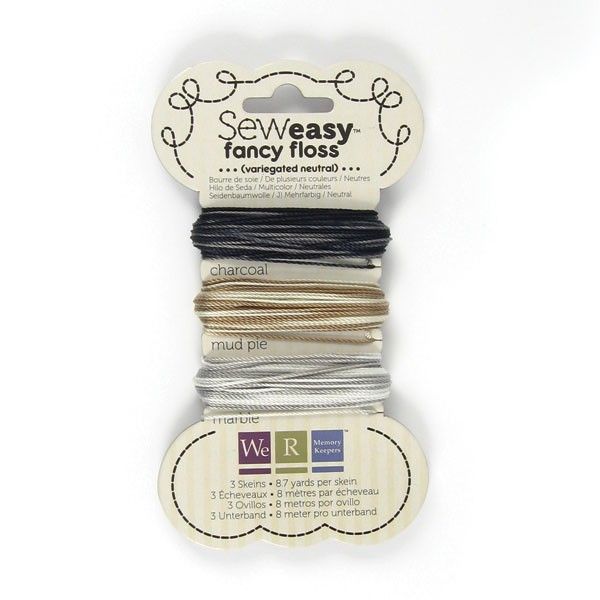 We R Memory Keepers Sew Easy FANCY FLOSS Glitter Twine Variegated 