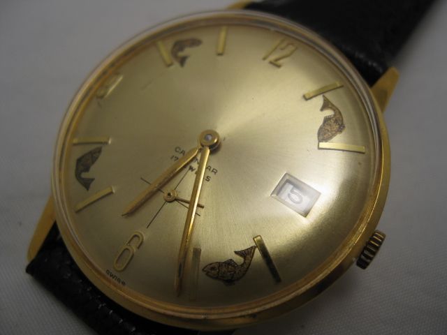 VINTAGE AWESOME KLEINHAUSE HAND MADE FISH MOTIF WATCH  