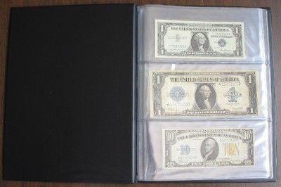 BCW CURRENCY PORTFOLIO BOOK BLACK ALBUM PAPER MONEY HOLDER FOR 30 