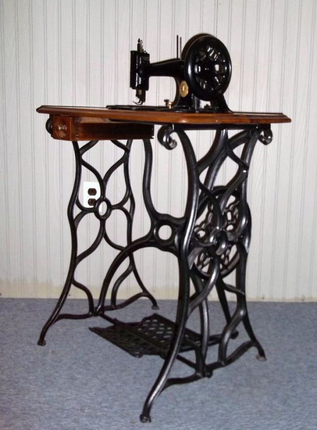 1873 Singer Treadle Base Sewing Machine w/accessories  Early Model 