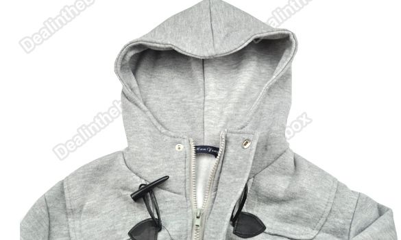 New Men Coat Slim Sexy Top Ox Horn Buckle Even Cap Designed Hoody 