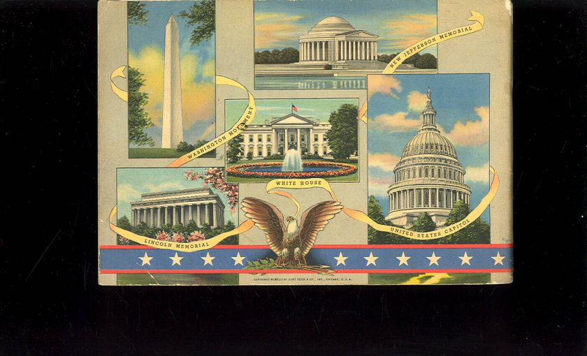 1942 TRAVEL BOOKLET  WASHINGTON DC OUR NATIONS CAPITAL  