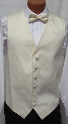 Ivory Wave Tuxedo Fullback Vest Prom Wedding M  