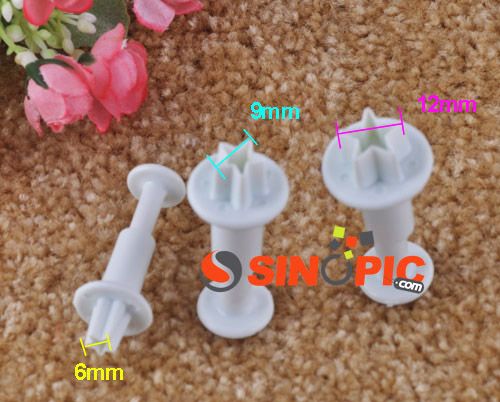 Fondant Cake Cutter Plungers Flower Leaf Butterfly Snowflake 