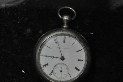   SIZE ELGIN H.H TAYLOR KEY WIND/KEY SET POCKET WATCH RUNNING  