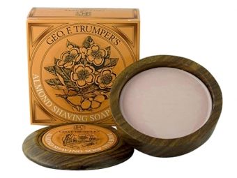 BRAND NEW Geo F Trumper Shaving Soap Wooden Bowl ALMOND  